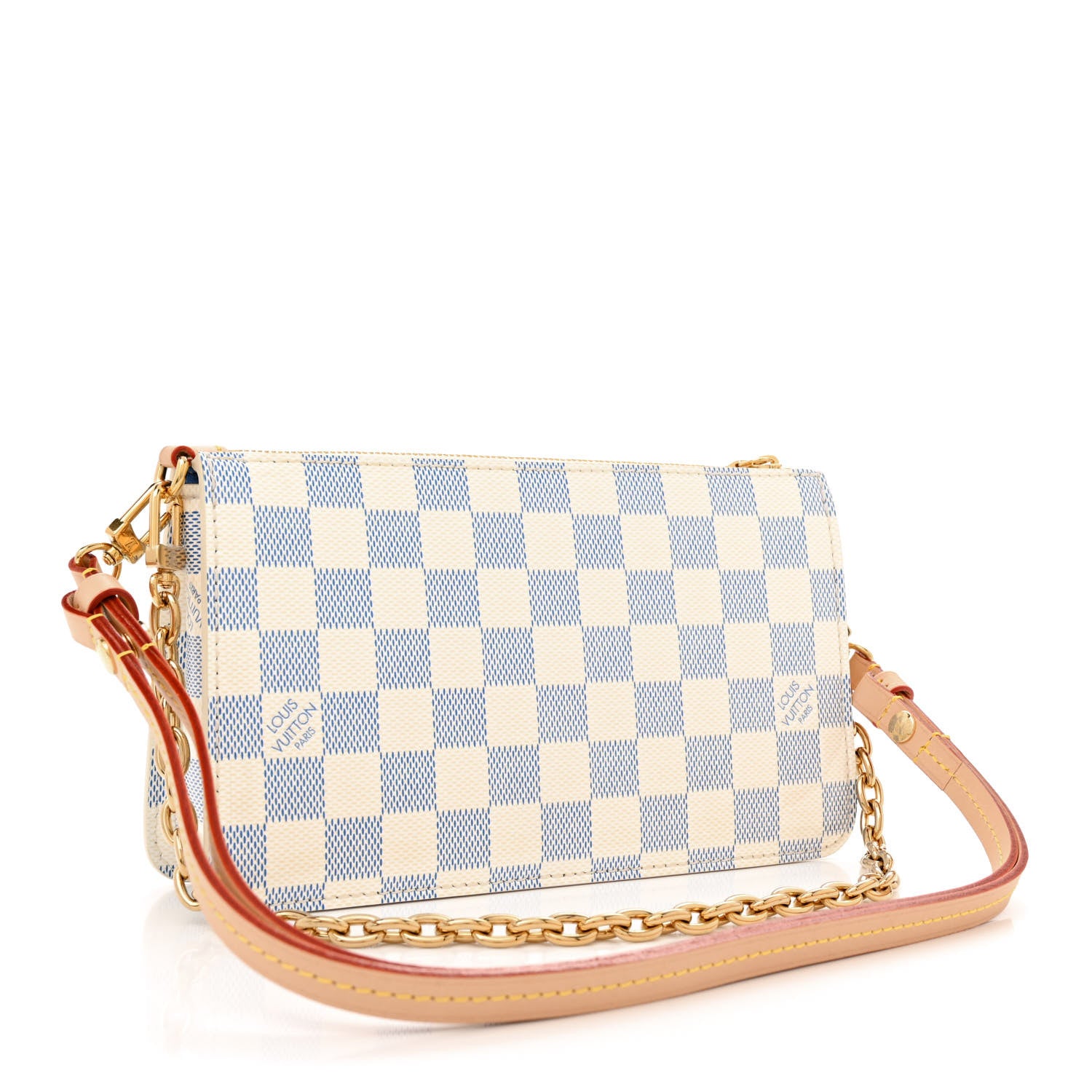 Louis Vuitton Damier Embossed Vernis Lexington Pouch Celeste Blue 3 of 11