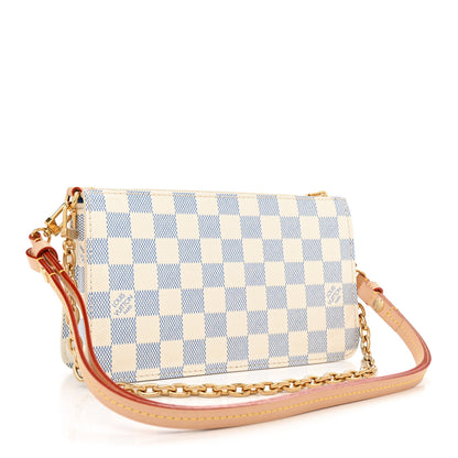 Louis Vuitton Damier Embossed Vernis Lexington Pouch Celeste Blue 3 of 11