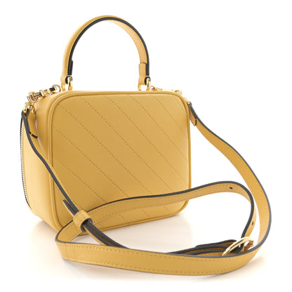 Gucci Sakai Be Green Calfskin Diagonal Stitched Blondie Top Handle Bag Buttercup 3 of 12