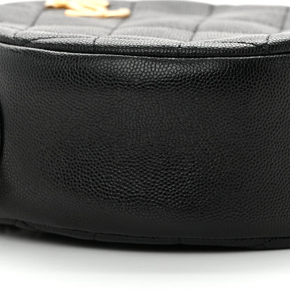 Chanel Caviar Quilted Small Round Bag With Chain Black 9 of 10