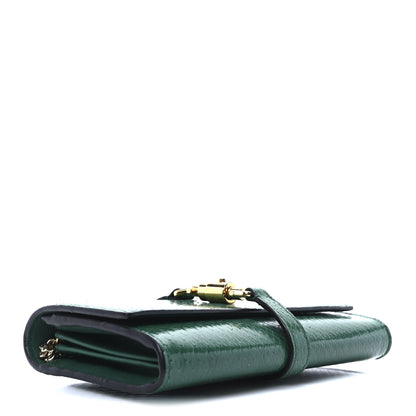 Gucci Snakeskin Jackie 1961 Chain Wallet Green 5 of 11