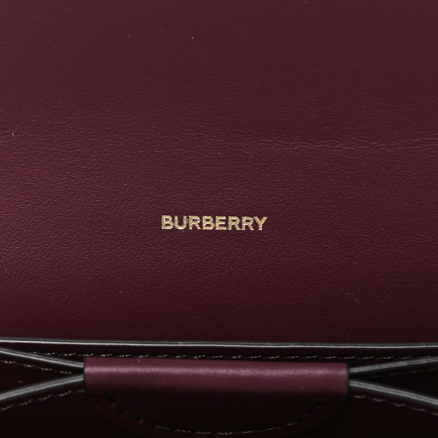 Burberry Calfskin Logo Hazelmere Wallet With Detachable Strap Deep Maroon 6 of 8