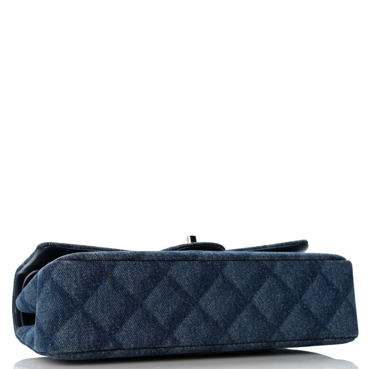 Chanel Printed Denim Quilted Medium Double Flap Light Blue 4 of 11