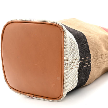 Burberry Canvas Mega Check Mini Ashby Hobo Saddle Brown 9 of 10