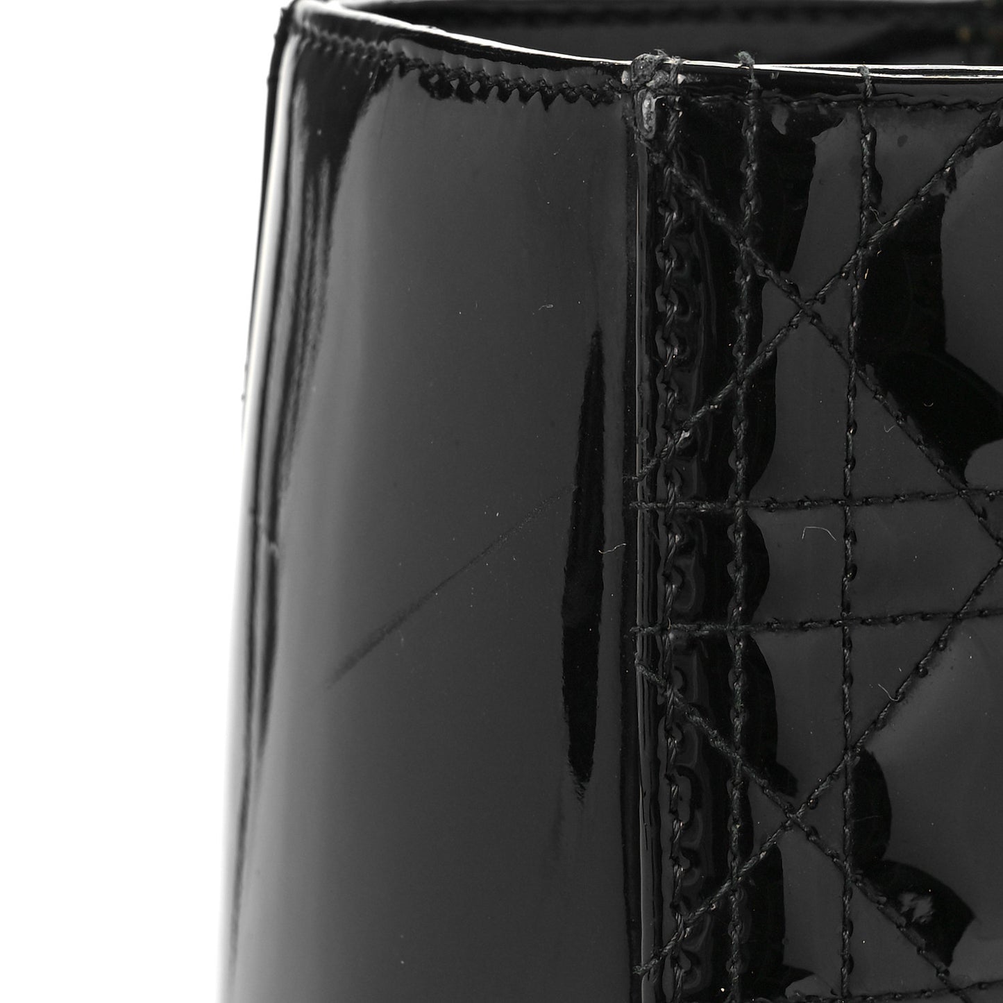 Patent Cannage Large Lady Dior Black