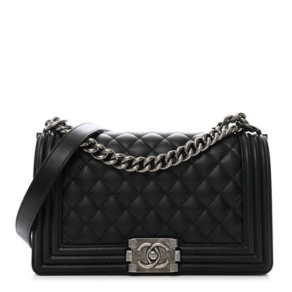Chanel Caviar Quilted Medium Boy Flap Black 1 of 10