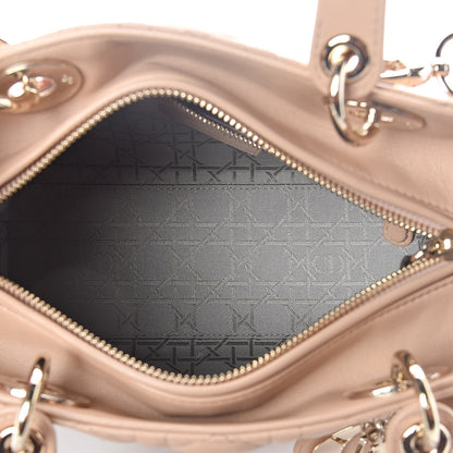 Christian Dior Lambskin Cannage Medium Lady Dior Beige 5 of 8