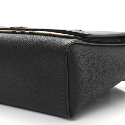 Burberry Grainy Calfskin Vintage Check Note Crossbody Bag Black 9 of 9