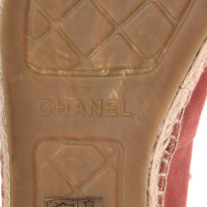 Chanel Suede Pearl CC Espadrilles 39 Pink 7 of 10