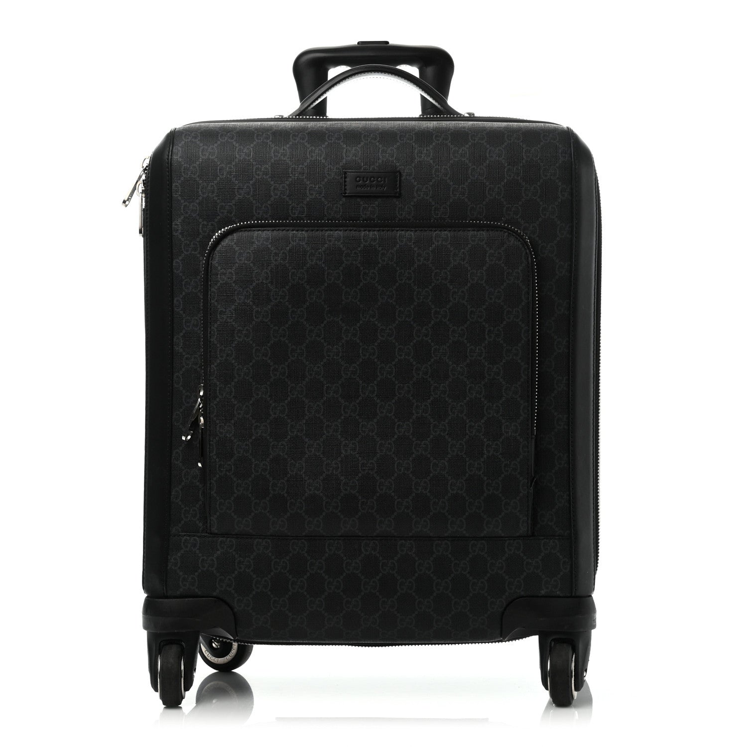 Gucci GG Supreme Monogram Gran Turismo Suitcase Black Grey 1 of 19