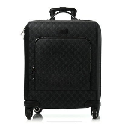 Gucci GG Supreme Monogram Gran Turismo Suitcase Black Grey 1 of 19
