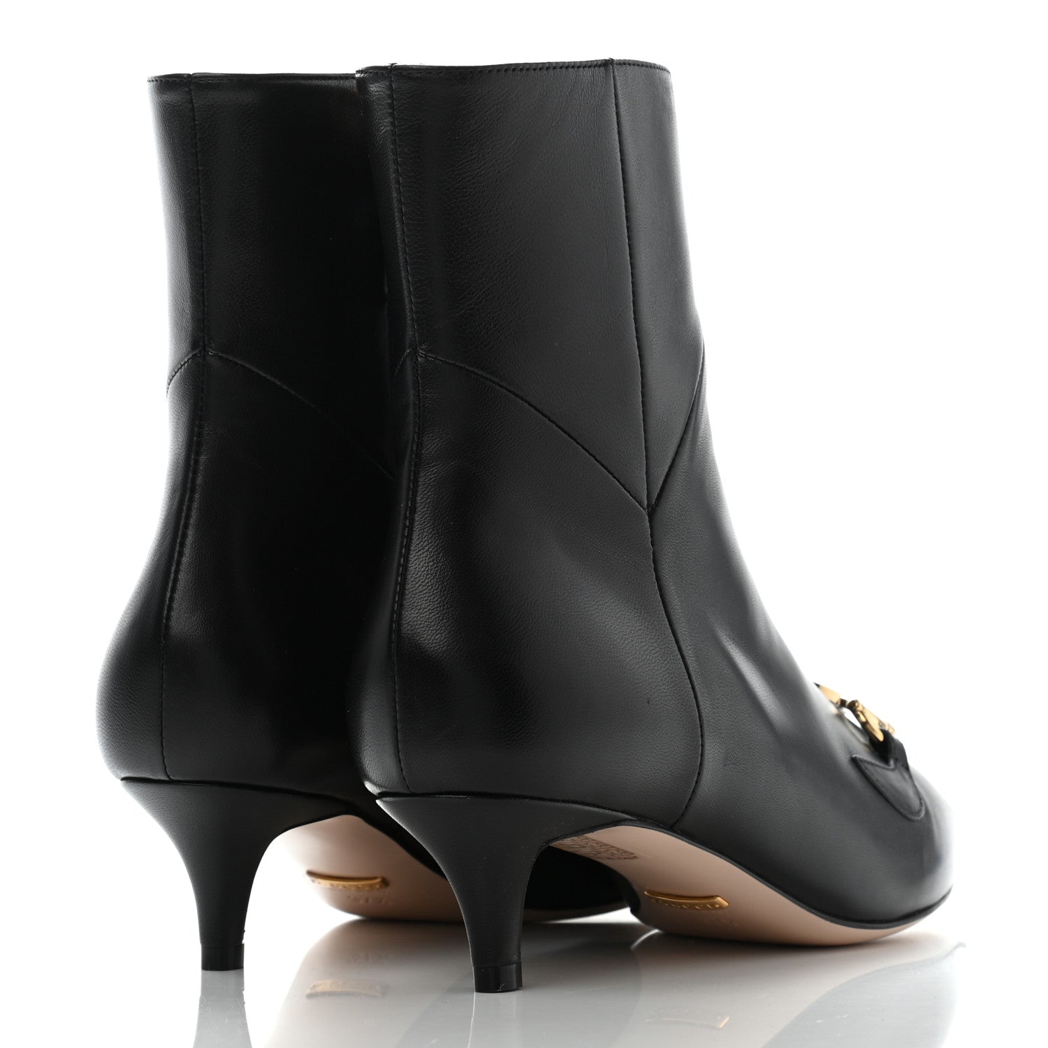Gucci Nappa Zumi Mid Ankle Boots 37.5 Black 4 of 12