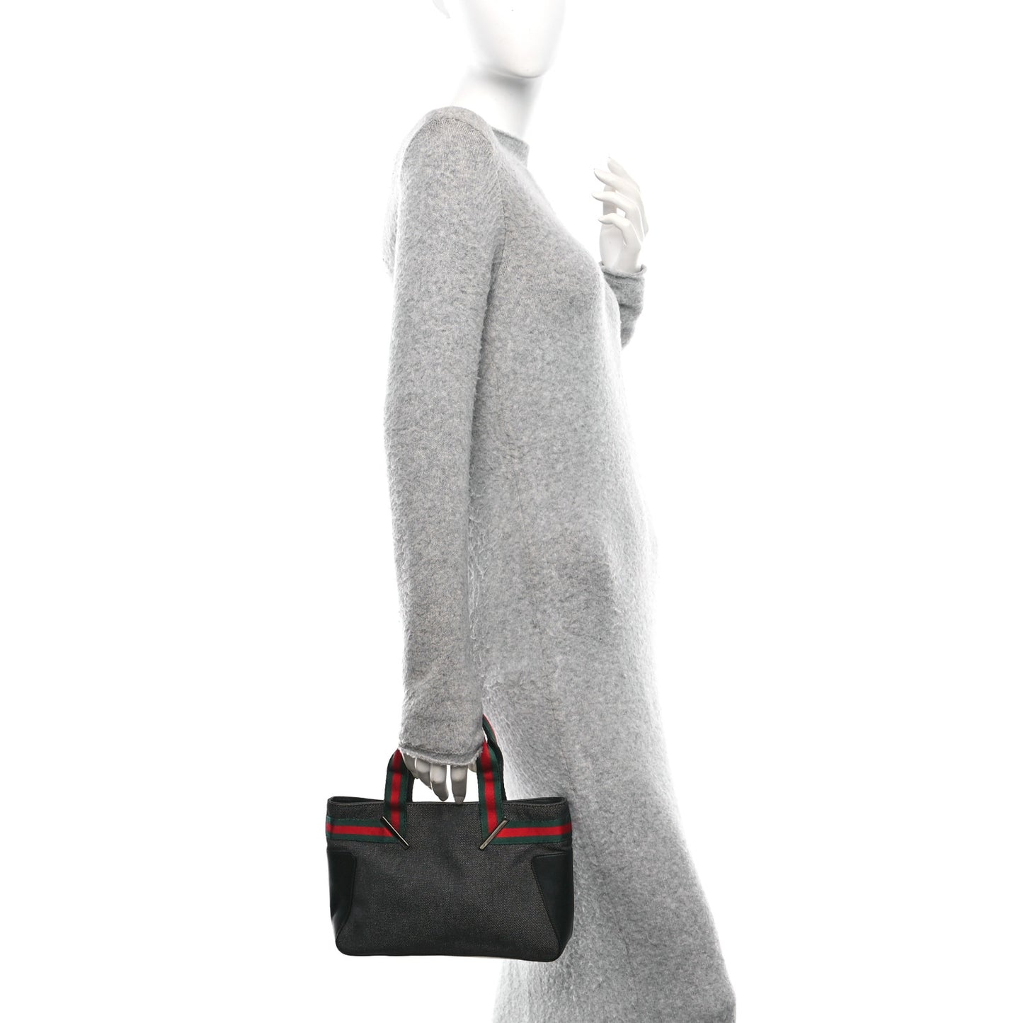Denim Web Tote Bag Black