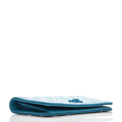Chanel Patent Calfskin Quilted Yen Reissue Wallet Blue 4 of 11