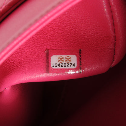 Chanel Lambskin Quilted Jumbo Double Flap Dark Pink 8 of 9