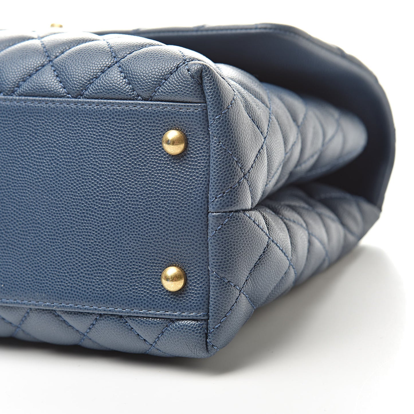 Caviar Quilted Medium Coco Handle Flap Blue
