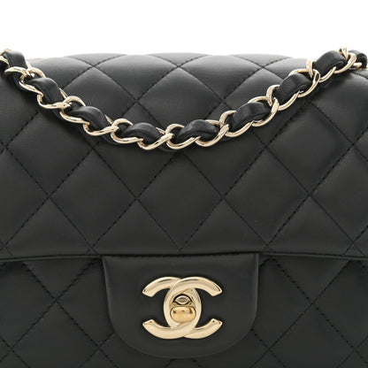 Chanel Lambskin Quilted Mini Rectangular Flap Black 7 of 9