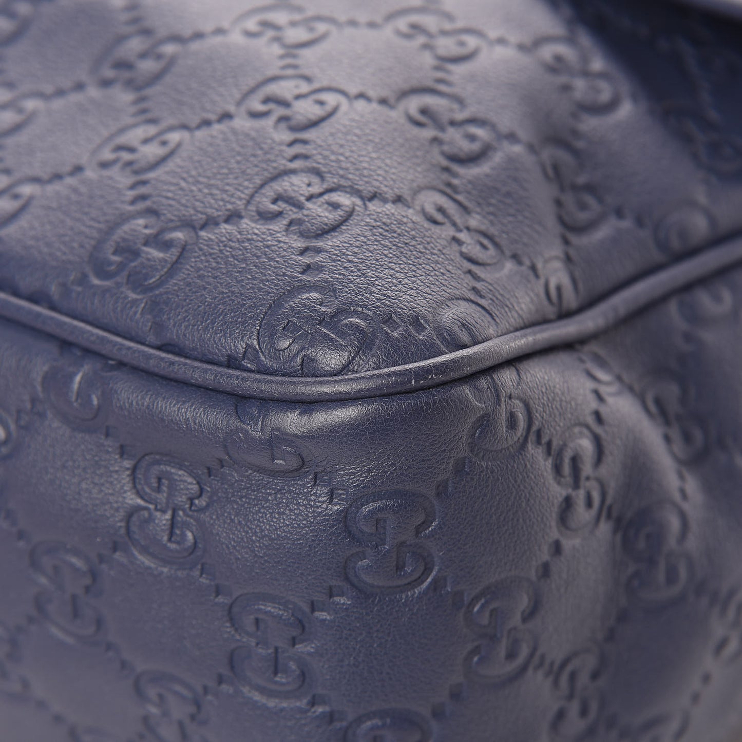 Guccissima Medium Flap Messenger Bag Blue
