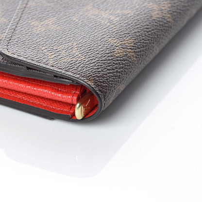 Louis Vuitton Monogram Sarah Wallet NM Coquelicot 9 of 11