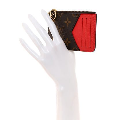 Louis Vuitton Monogram Zipped Romy Card Holder Red 2 of 7