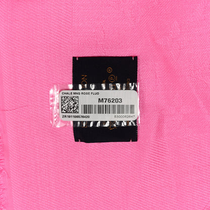 Louis Vuitton Silk Wool Monogram Shawl Rose Fluo 4 of 4