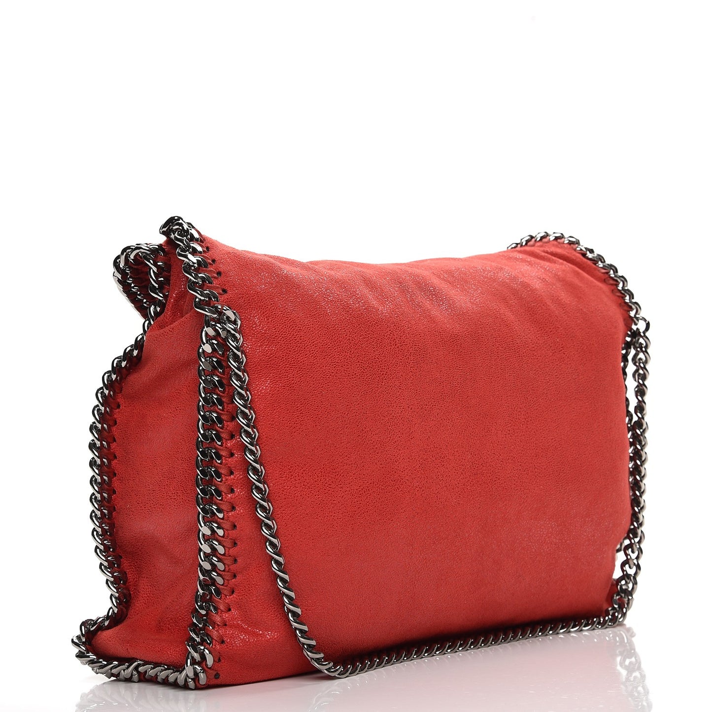 Shaggy Deer Falabella Fold Over Tote Cherry