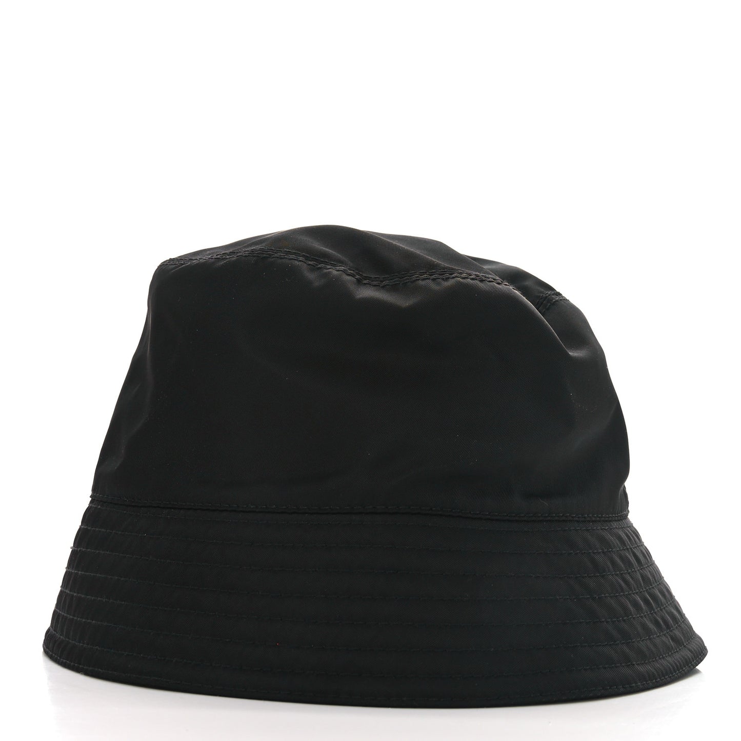 Re-Nylon Metal Triangle Logo Mens Bucket Hat L Black