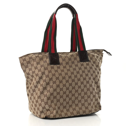 Gucci GG Monogram Large Web Handle Bucket Tote 3 of 17