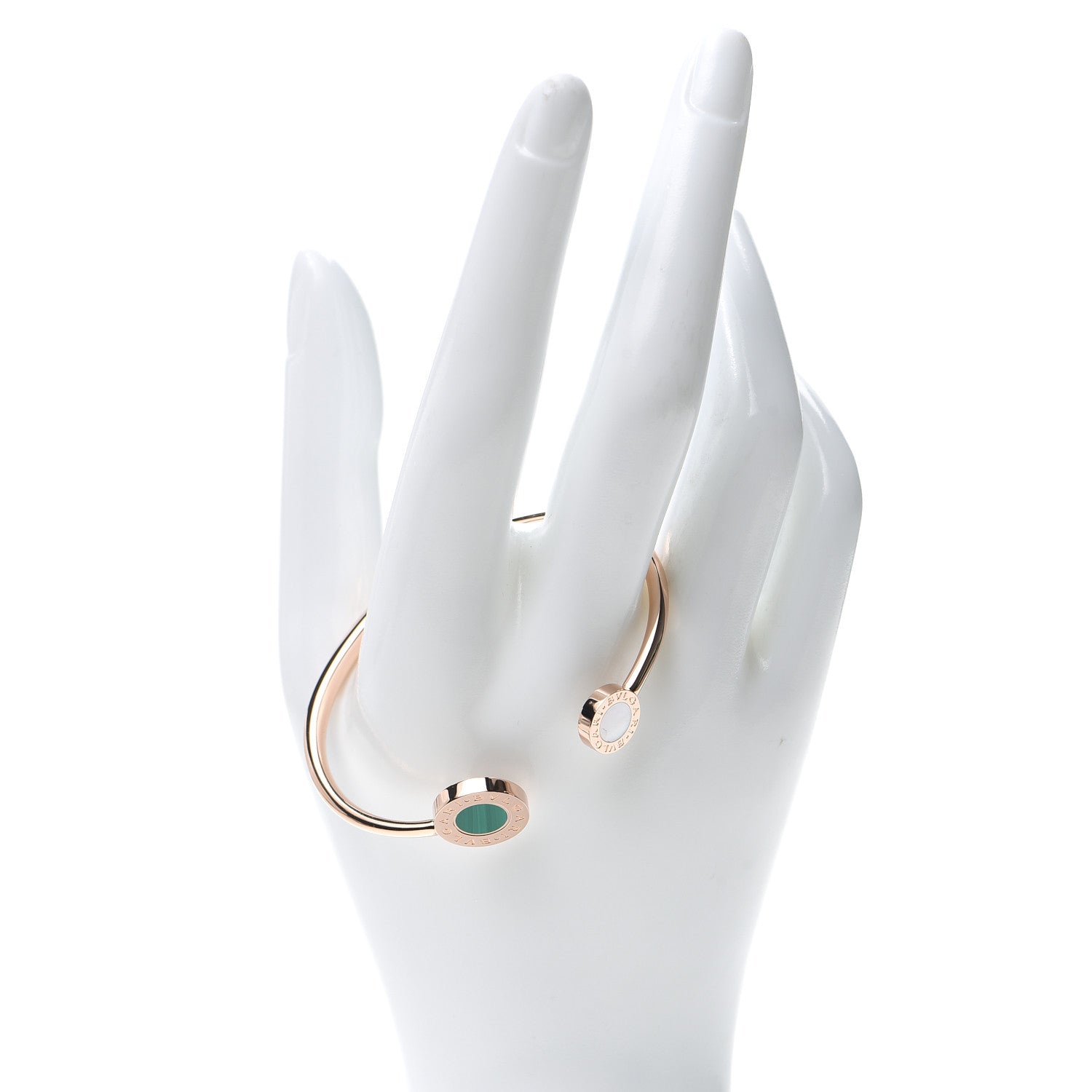 Bulgari 18K Rose Gold Mother of Pearl Malachite BVLGARI BVLGARI Bracelet S 2 of 6