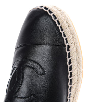 Chanel Lambskin CC Espadrilles 40 Black 9 of 11