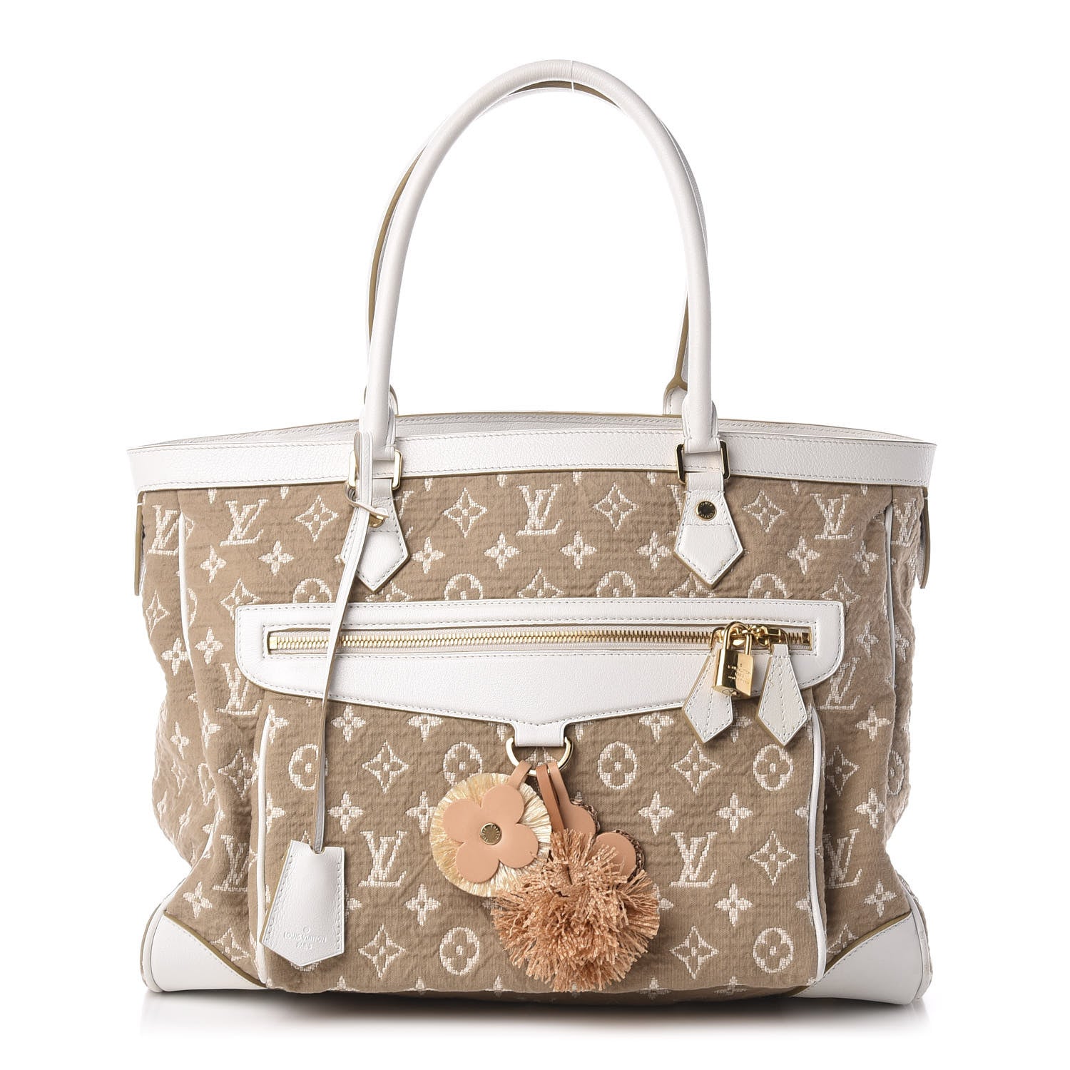 Louis Vuitton Monogram Sabbia Cabas GM White 1 of 11
