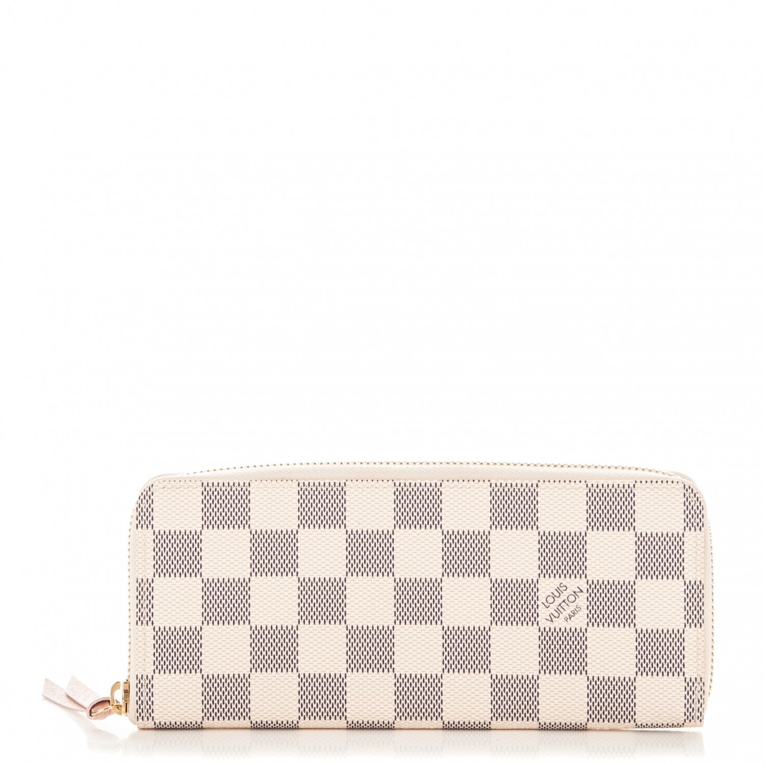 Louis Vuitton Damier Azur Clemence Wallet Rose Ballerine 1 of 7
