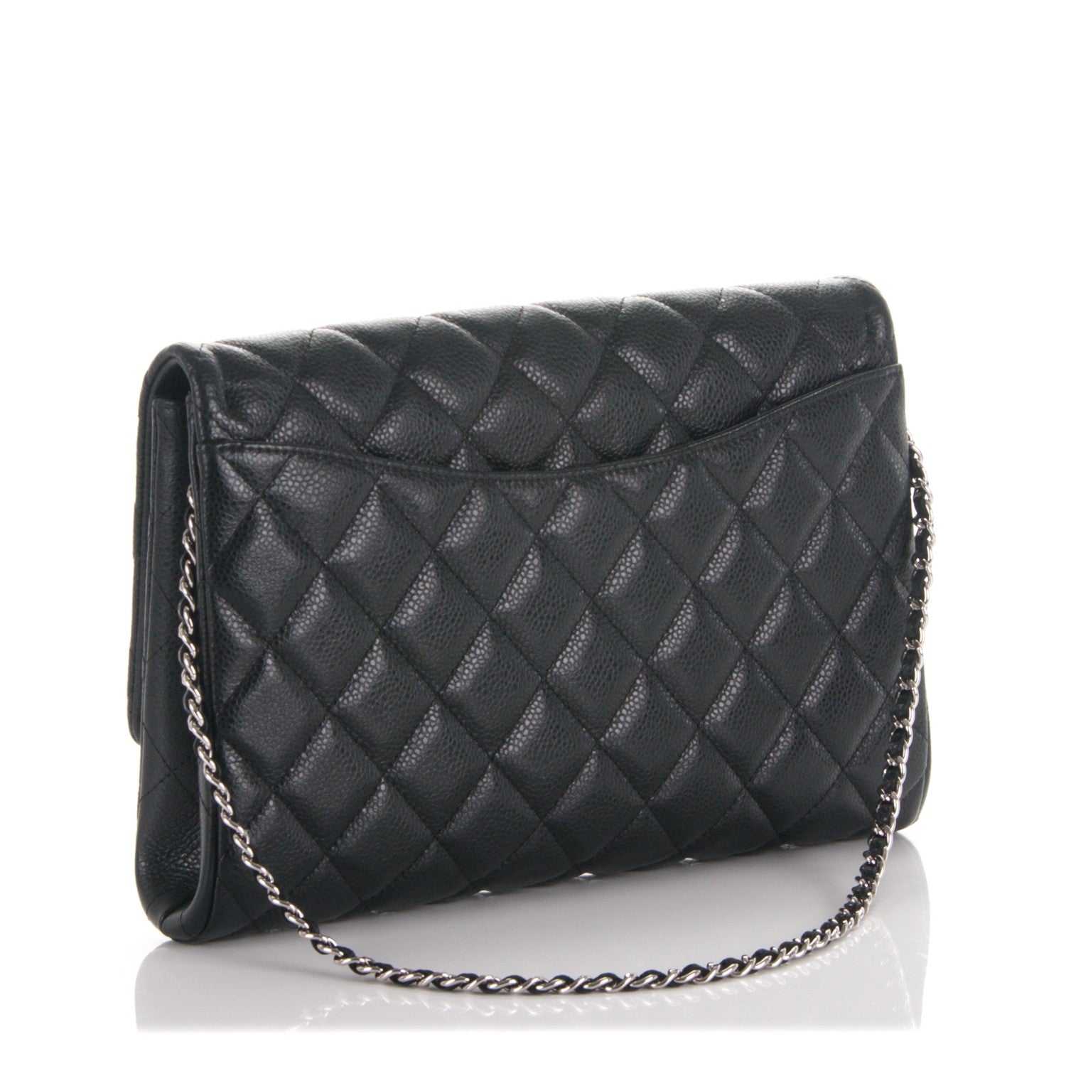 Chanel Caviar Quilted Clutch With Chain Flap Black 3 of 7