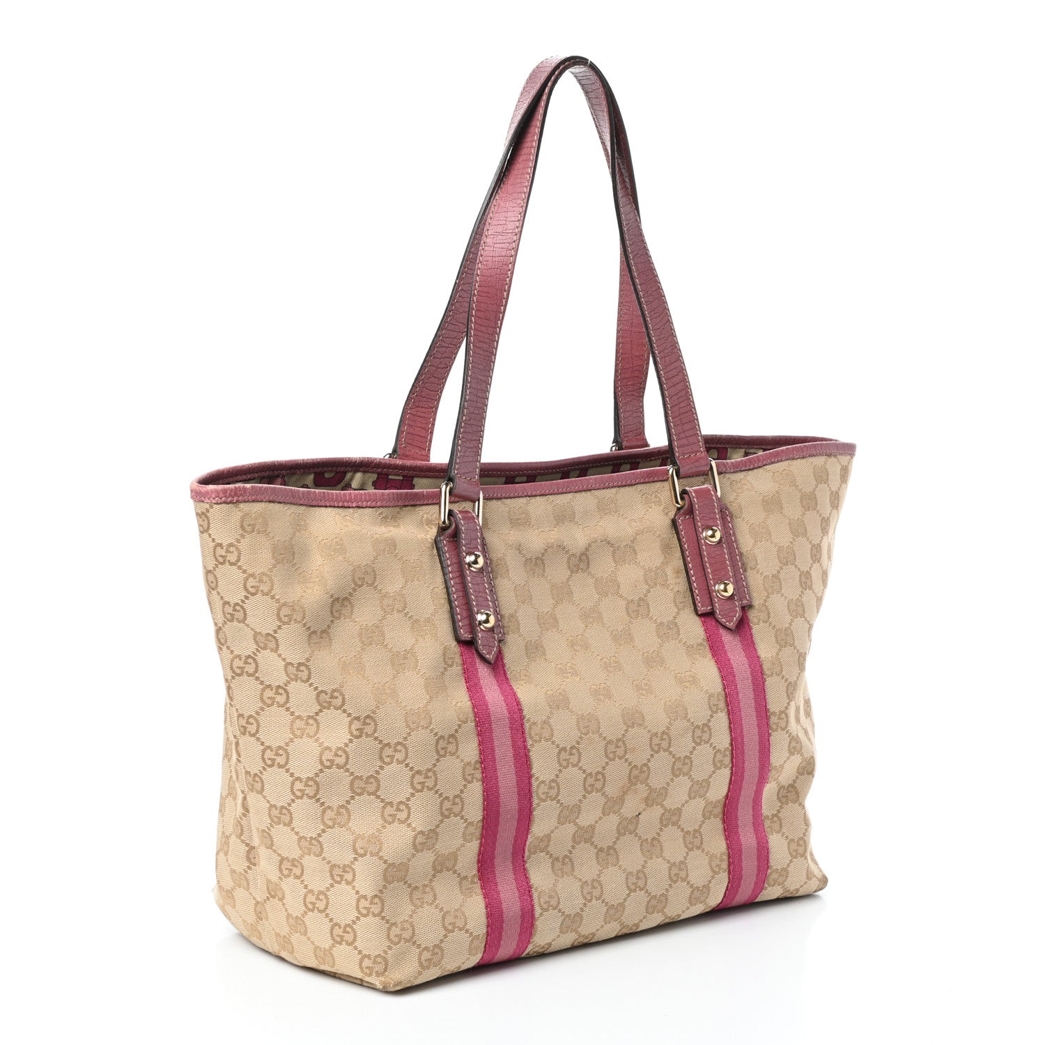Gucci Monogram Large Jolicoeur Tote Pink 3 of 9