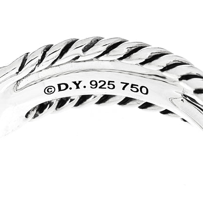 David Yurman Sterling Silver 18K Yellow Gold 6mm X Crossover Ring 54 6.75 3 of 3