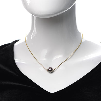 David Yurman 18K Yellow Gold Diamond Tahitian Pearl 11mm Solari Pendant Necklace 2 of 4