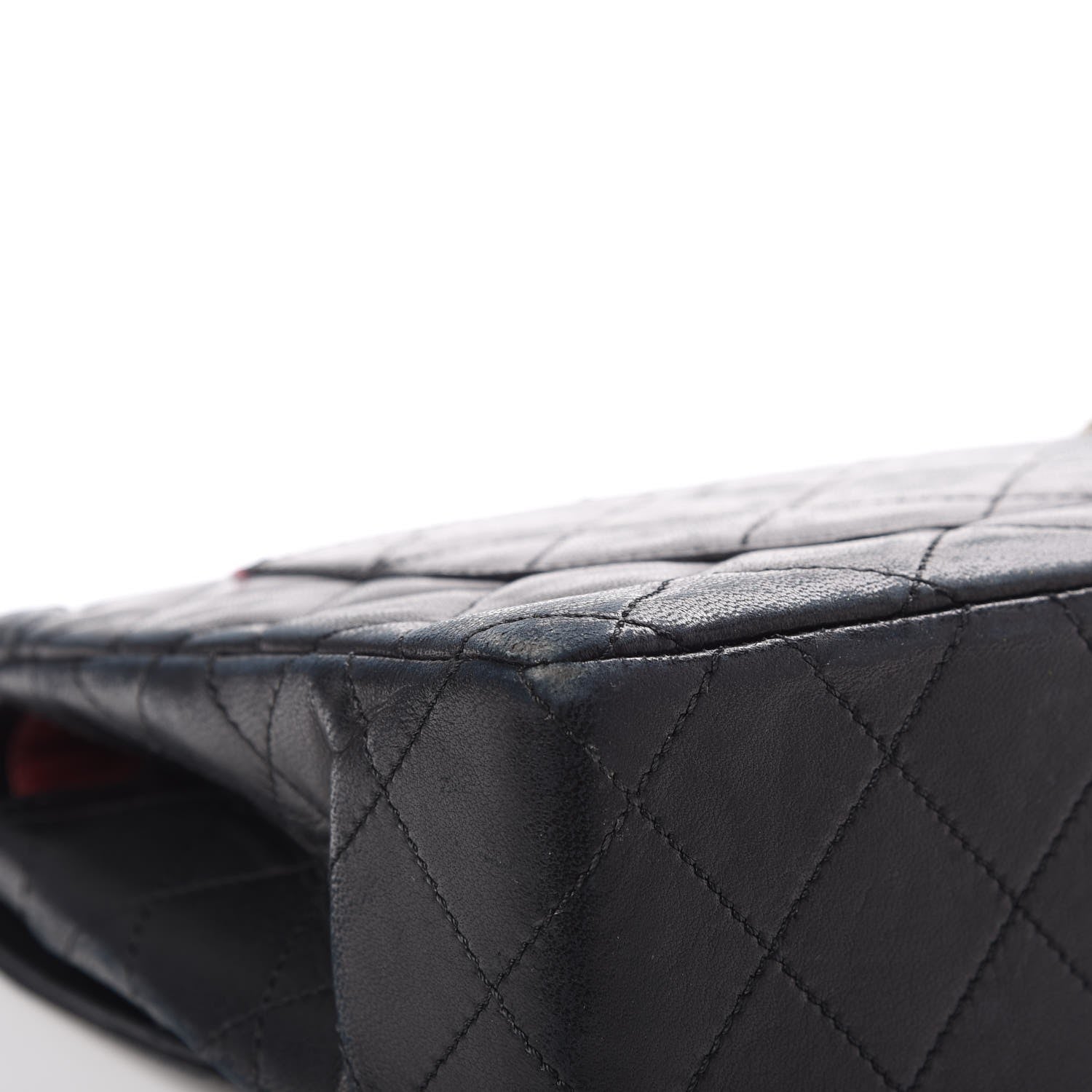 Chanel Lambskin Quilted Medium Double Flap Black 15 of 21