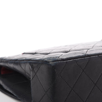 Chanel Lambskin Quilted Medium Double Flap Black 15 of 21