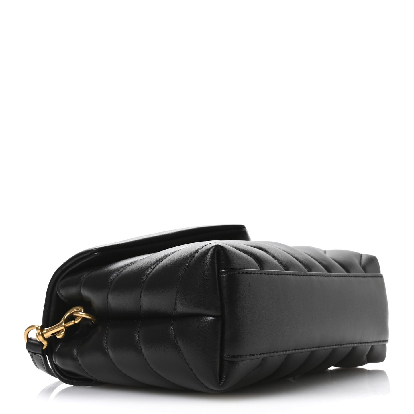 Calfskin Y Quilted Monogram Toy Loulou Crossbody Bag Black