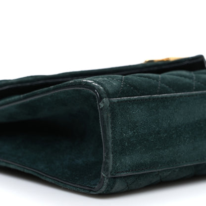 Saint Laurent Suede Mixed Matelasse Triquilt Medium Monogram Envelope Satchel Algae 9 of 10