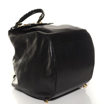 Balenciaga Agneau Giant 12 Gold Hardware Zip Traveler Backpack Black 4 of 11