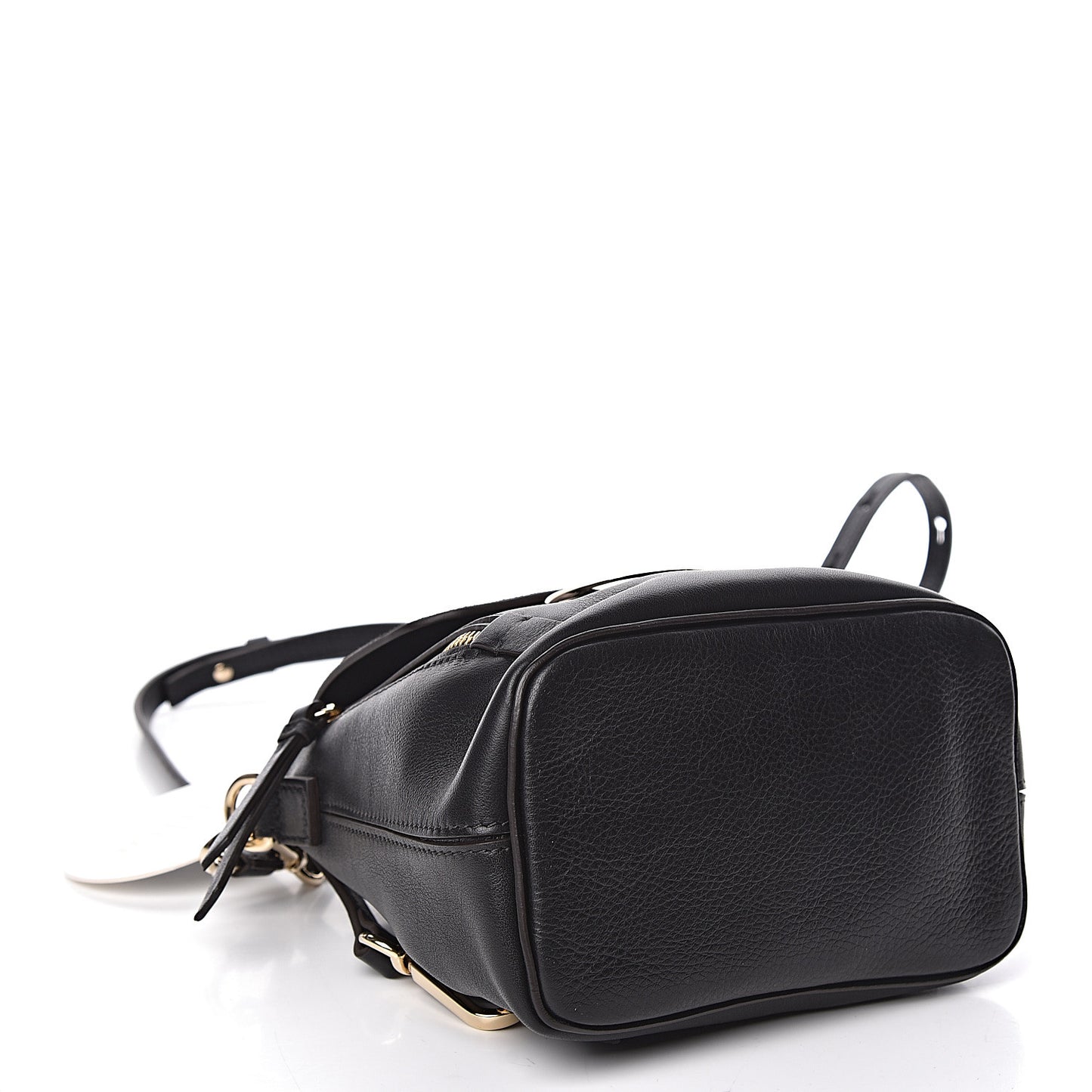Suede Calfskin Mini Faye Backpack Black