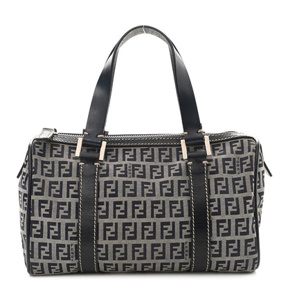Fendi Zucca Boston Navy 1 of 13