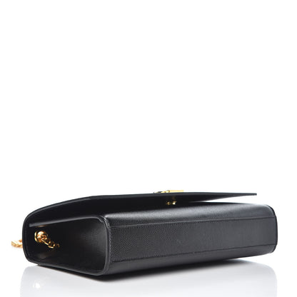 Saint Laurent Grain De Poudre Medium Classic Monogram Kate Satchel Black 3 of 8