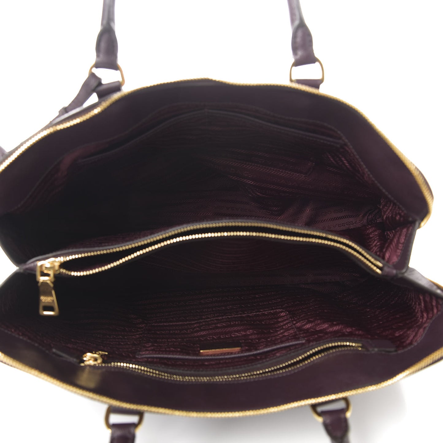 Saffiano Lux Large Promenade Tote Bordeaux