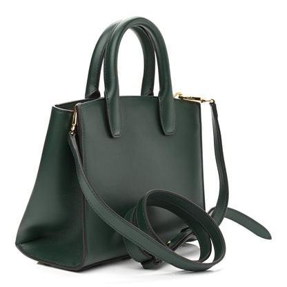 Salvatore Ferragamo Calfskin Small Studio Box Bag Dark Green 3 of 9