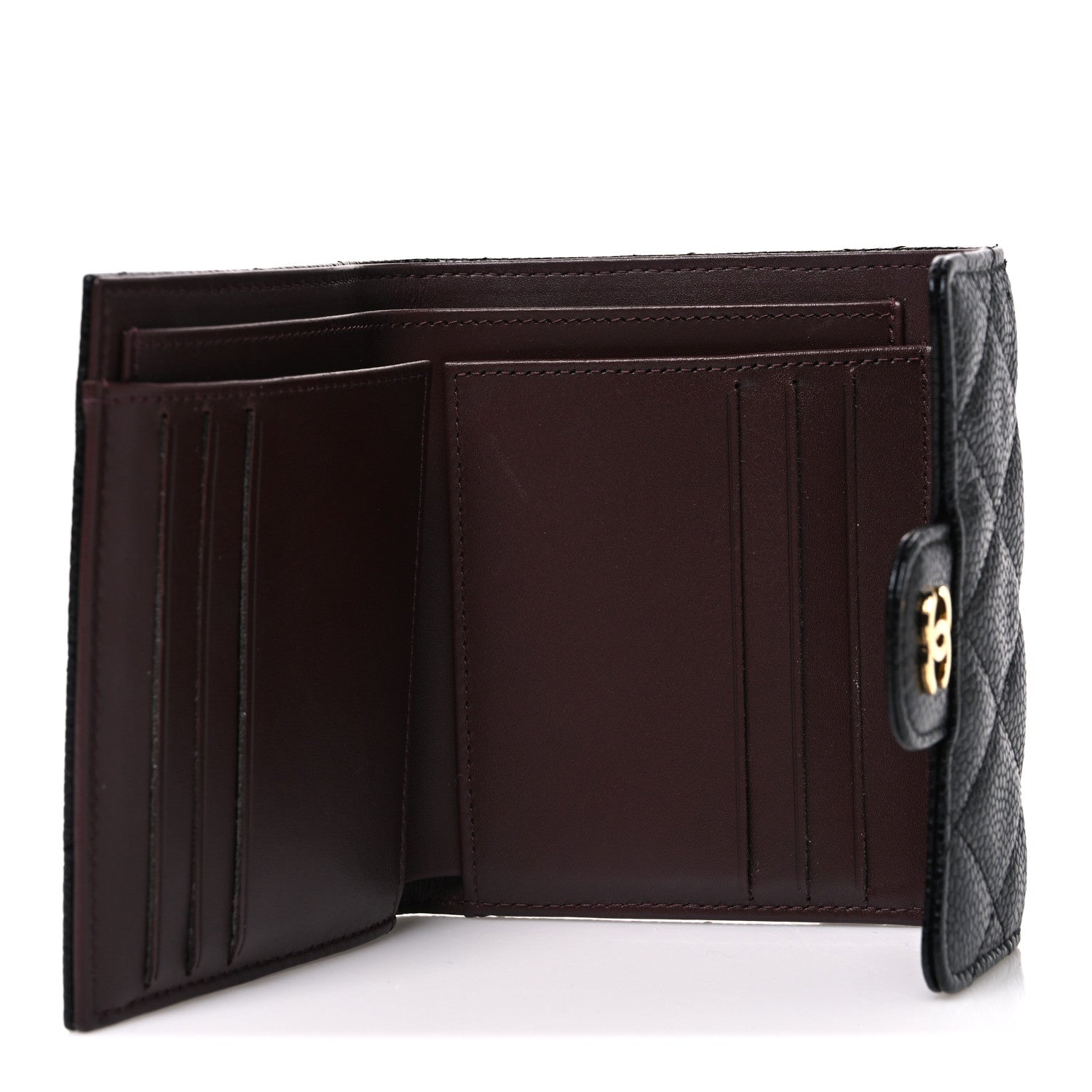 Chanel Caviar Quilted Compact Flap Wallet Black 5 of 9