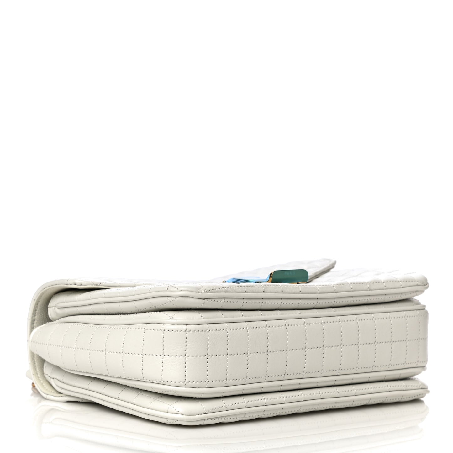 Calfskin Quilted Medium C Bag White
