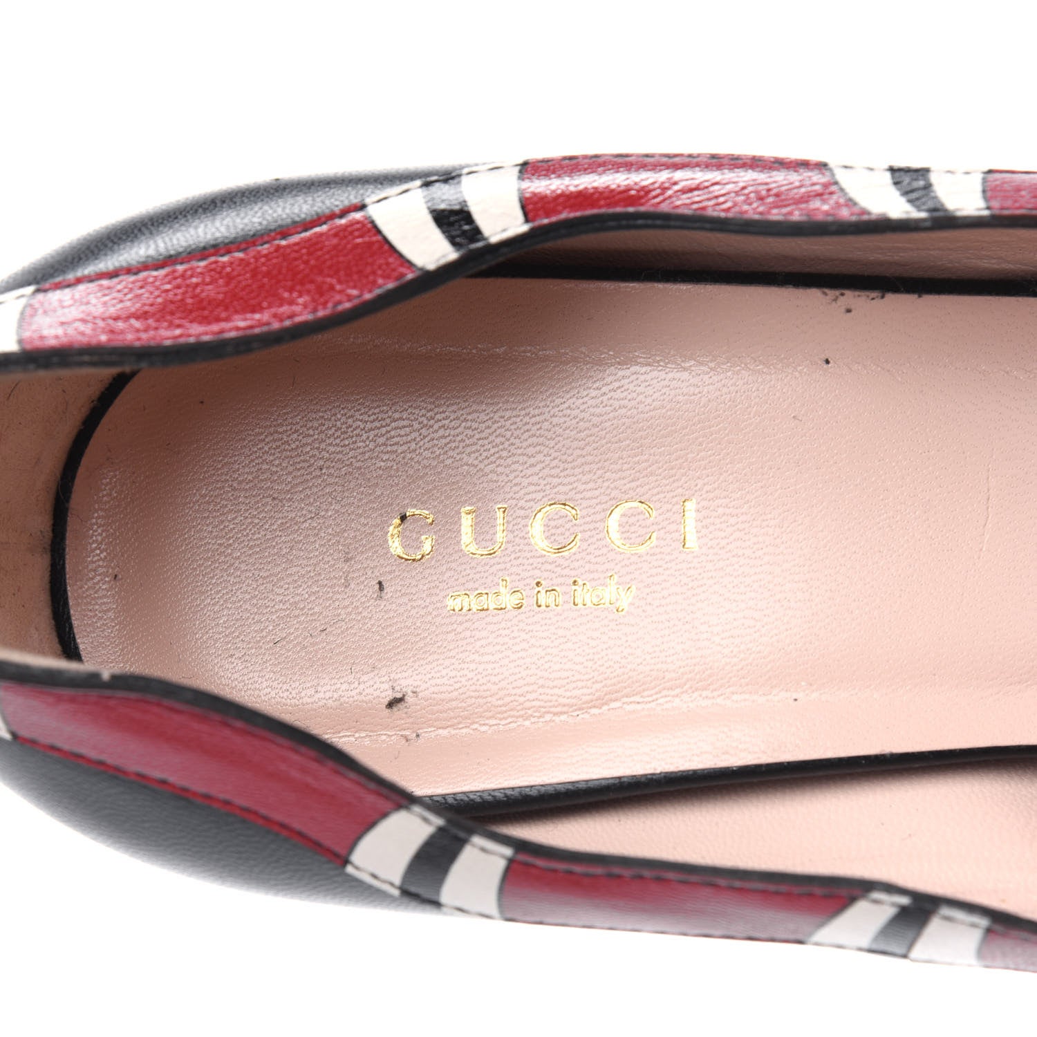 Gucci Malaga Kid Kingsnake Pumps 39.5 Black 7 of 16