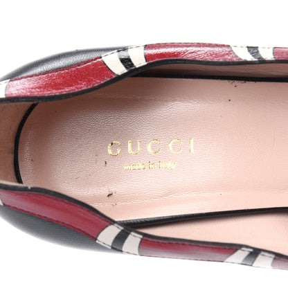 Gucci Malaga Kid Kingsnake Pumps 39.5 Black 7 of 16